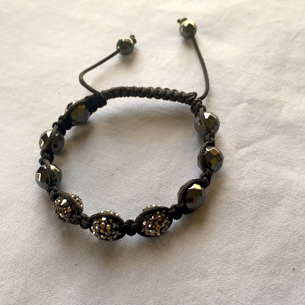Express Black & Hematite Bead and Rope Bracelet